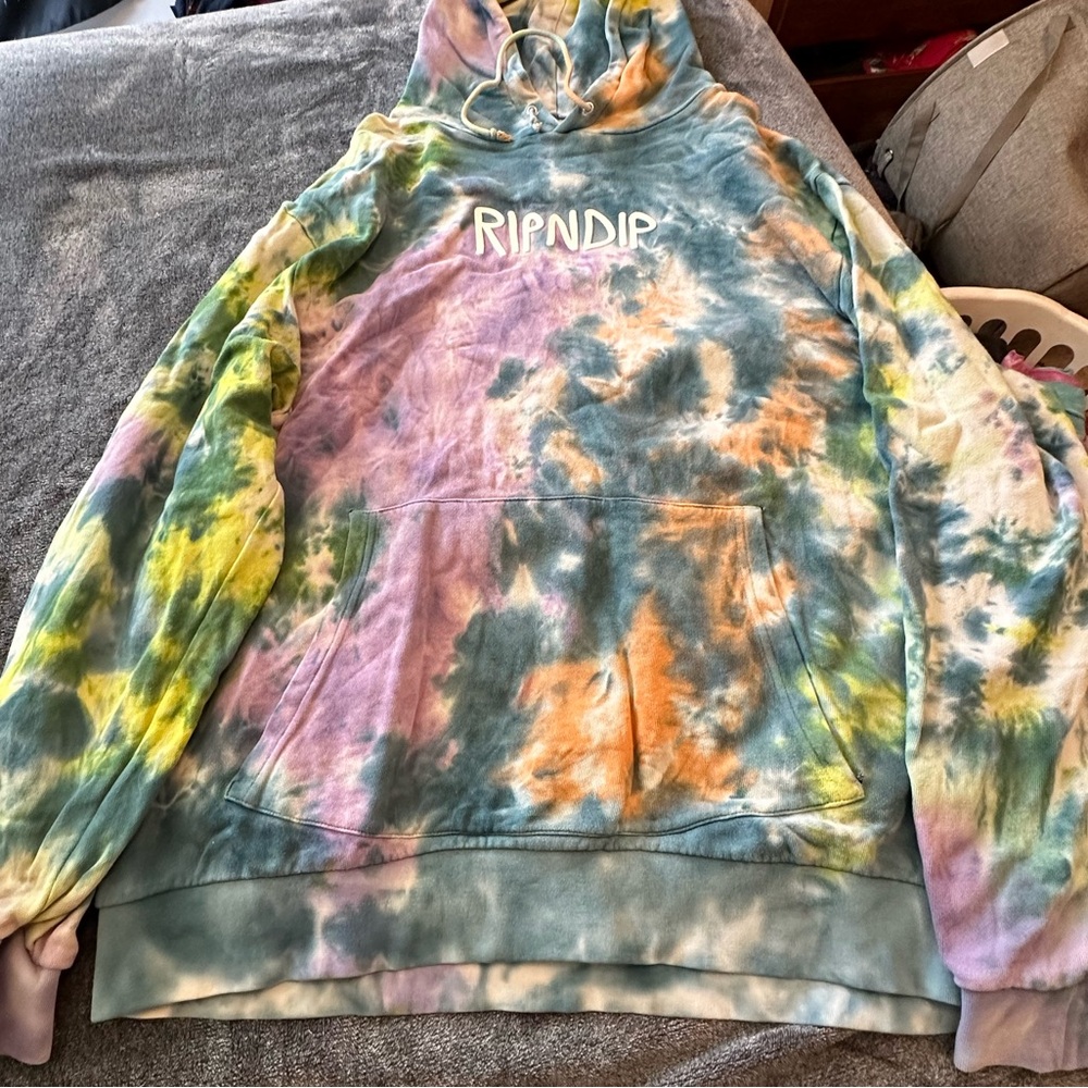 RIPNDIP Tiedye hoodie. Fair condition. XL